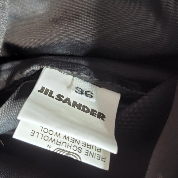 Jil Sander Wool Blend Gray Pencil Straight Skirt Size 36 - Picture 9 of 9